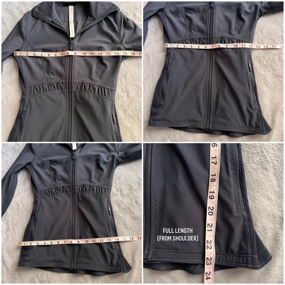 Lululemon Round Trip Swift Ultra Light Slim Ribbed Panel Jacket Melanite Gray - Picture 14 of 14